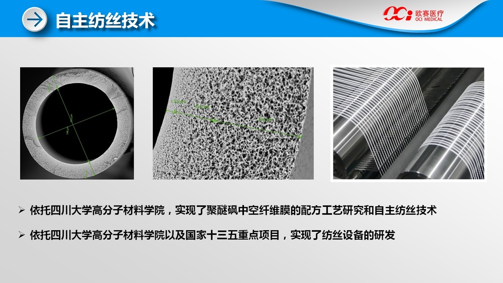 欧赛高通量聚醚砜中空纤维膜血液透析器